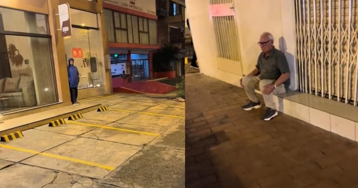 Abuelo espera cada día a su nieta en la parada para cuidar que llegue bien