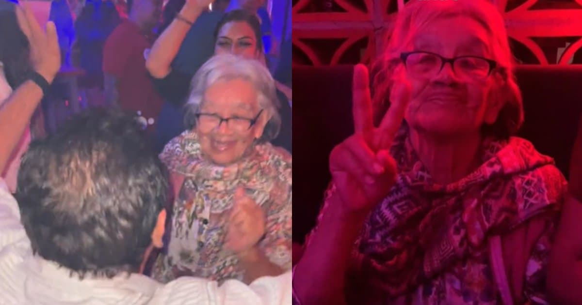Abuela se vuelve viral tras ir de antro con sus nietos y bailar toda la noche