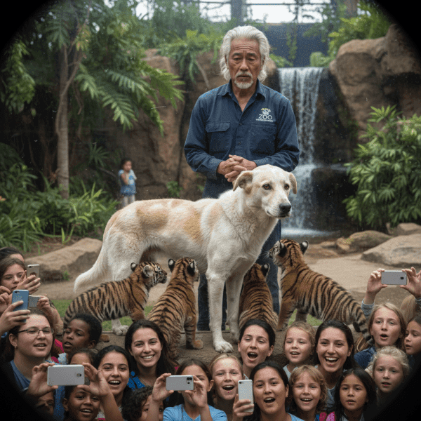 Una perra cría 3 cachorros de tigre – Años después, el tigre hace algo que hace llorar al cuidador del zoo
