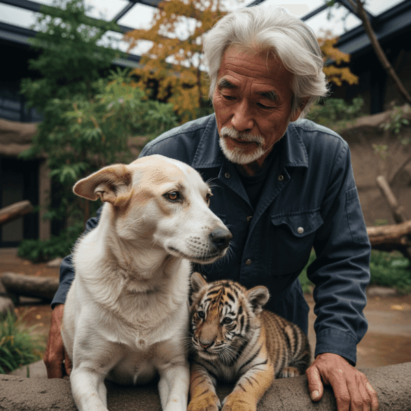 Una perra cría 3 cachorros de tigre – Años después, el tigre hace algo que hace llorar al cuidador del zoo