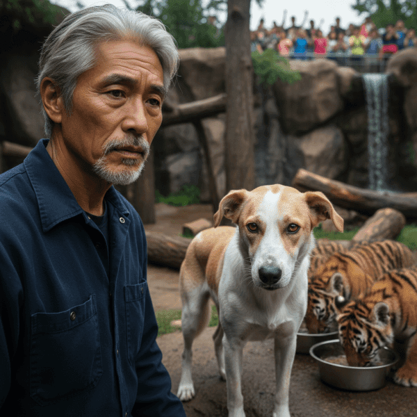 Una perra cría 3 cachorros de tigre – Años después, el tigre hace algo que hace llorar al cuidador del zoo