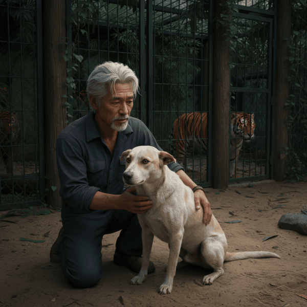 Una perra cría 3 cachorros de tigre – Años después, el tigre hace algo que hace llorar al cuidador del zoo