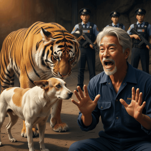 Una perra cría 3 cachorros de tigre – Años después, el tigre hace algo que hace llorar al cuidador del zoo