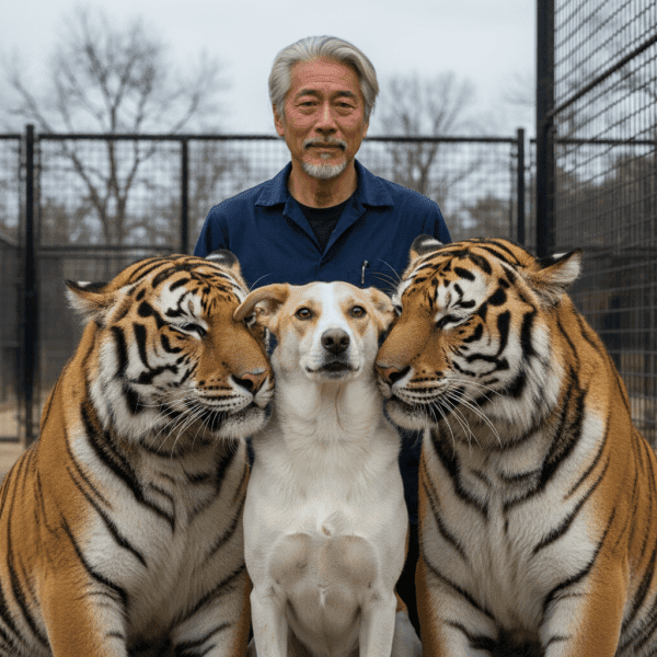Una perra cría 3 cachorros de tigre – Años después, el tigre hace algo que hace llorar al cuidador del zoo